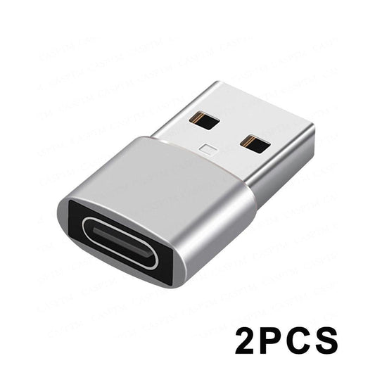 2PCS Charger Adapter For iPhone 14 13 12 11 Pro Max USB Type-C Adapter Type C USB-C Converter USB To Type C OTG Adapter Cables