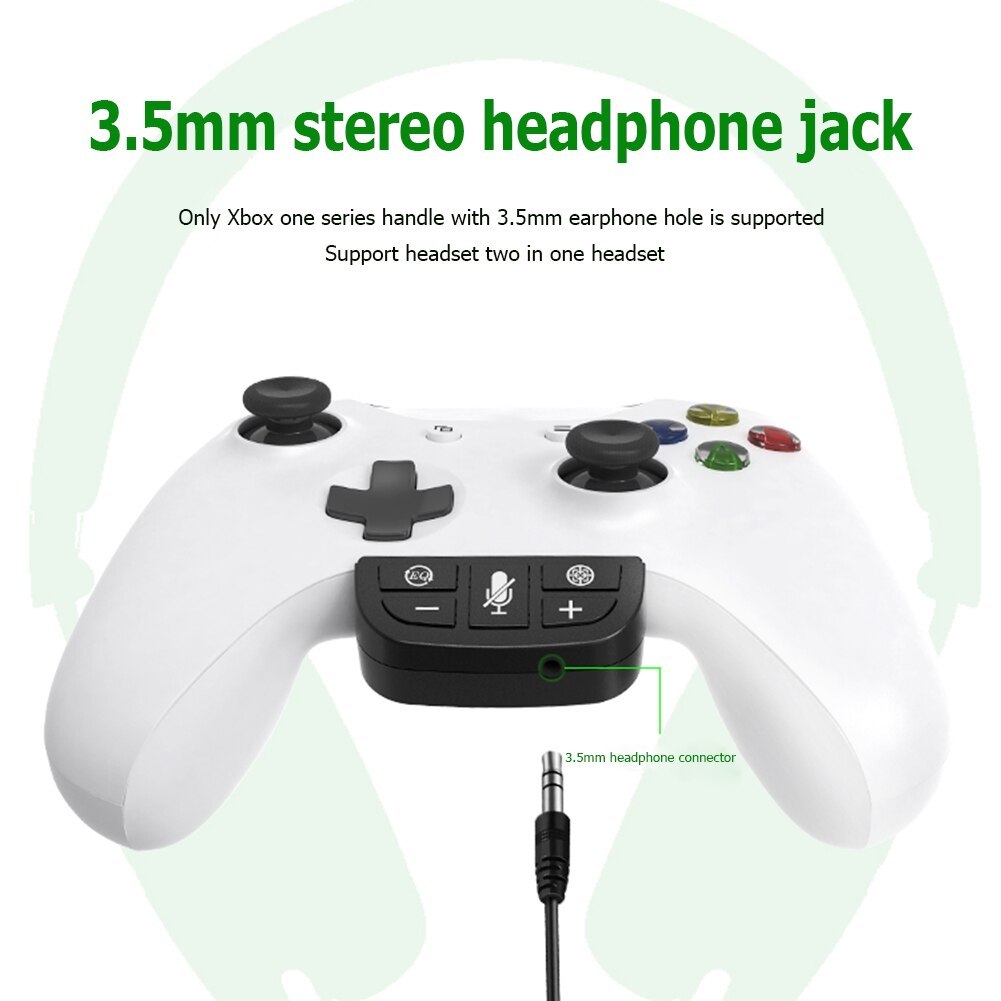 Game Controller Sound Enhancer Gamepad Headset Adapter for Xbox One S/X Controller Stereo Headset Adapter Sound Enhancer Headpho