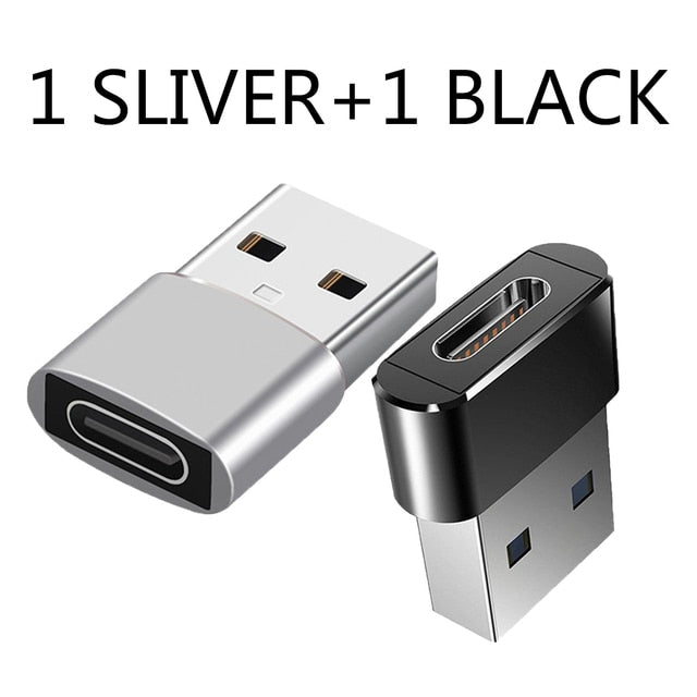 2PCS Charger Adapter For iPhone 14 13 12 11 Pro Max USB Type-C Adapter Type C USB-C Converter USB To Type C OTG Adapter Cables